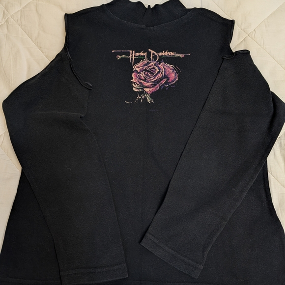 Harley-Davidson Women's Black and Purple Short Sleeve Tees - Picture 2 of 9